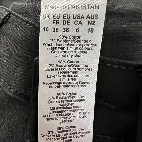 Boohoo Women’s High Rise Black Skinny Jeans Five Pocket Sz 6 - Picture 9 of 9